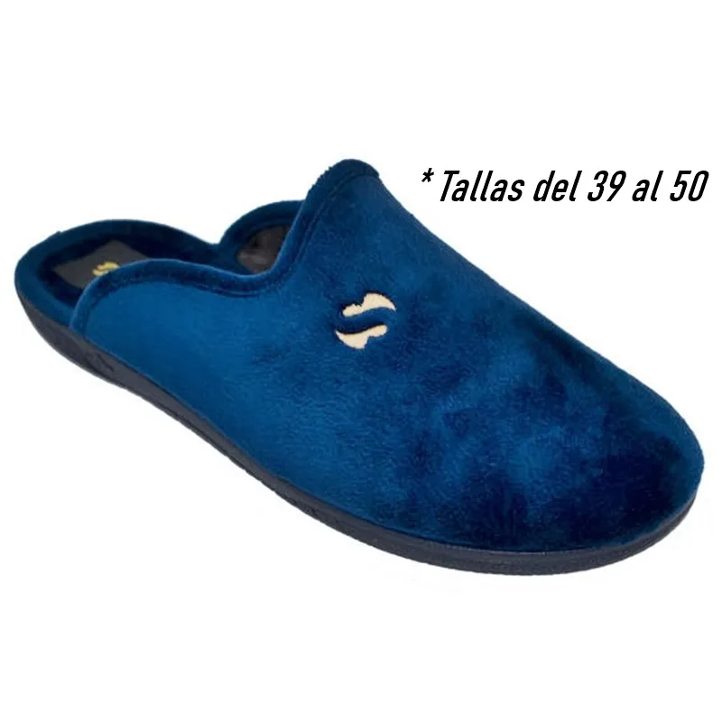 Zapatillas Chinela de Estar por Casa de Invierno Hombre Suave Marino Tallas Grandes.