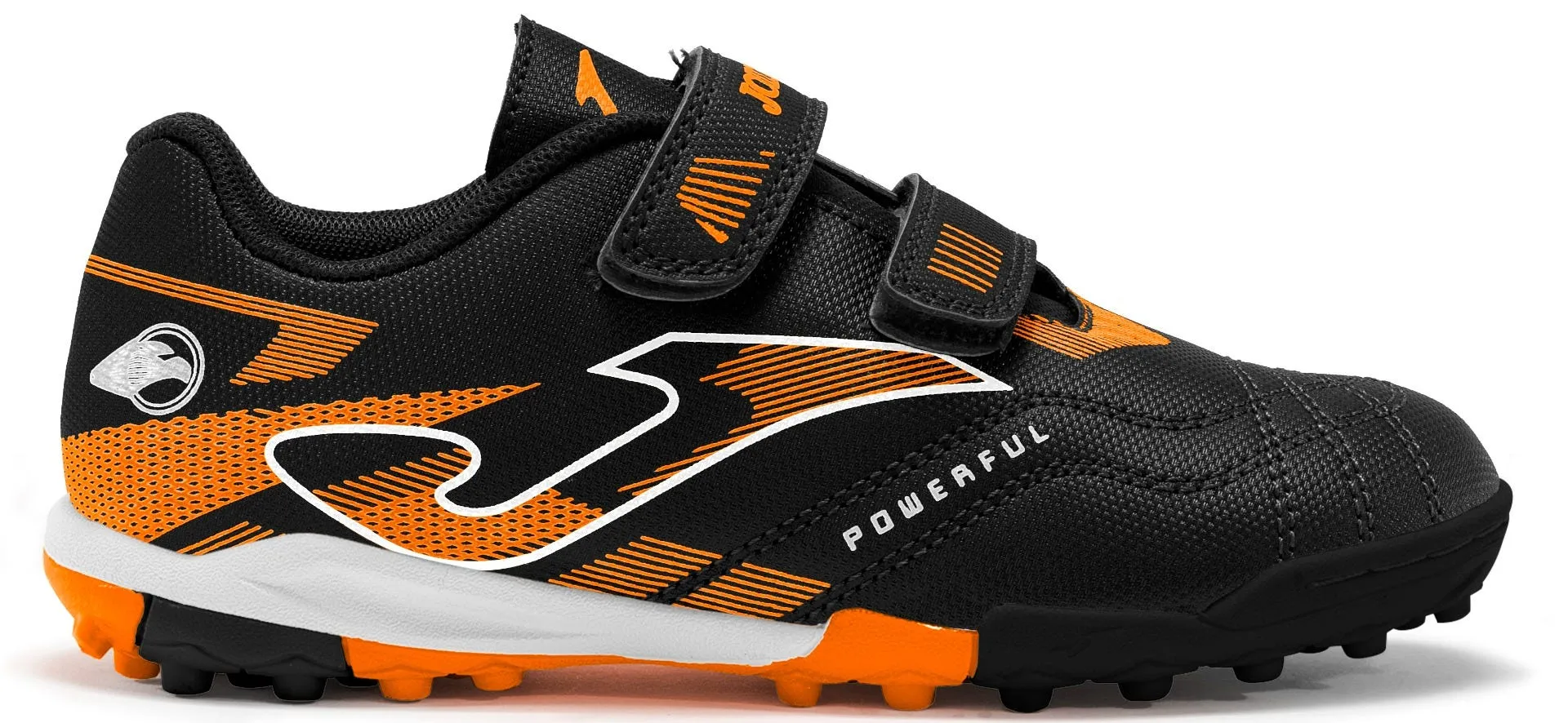 Zapatillas Futbolito Unisex Joma Powerfull Jr Negro/Naranjo