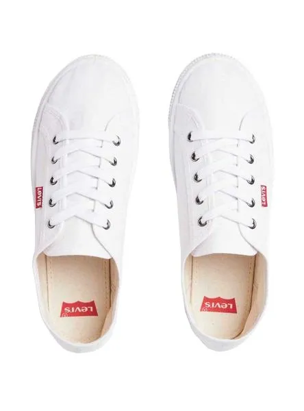 zapatillas levis malibu blanco para mujer