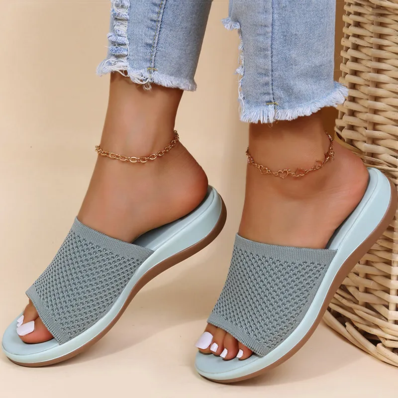 Zapatillas para mujeres zapatillas de verano s planas de zapatillas para exteriores de interior plano para la playa Zapatos Muje