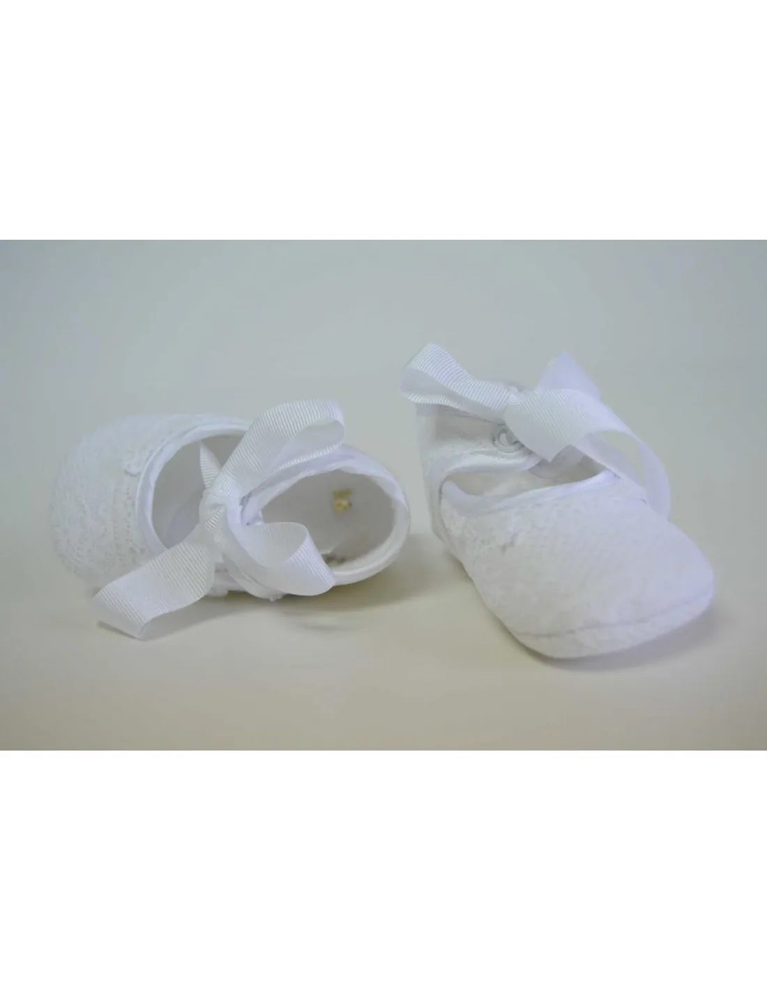 Zapato sin suela de tela forrado de encaje de Paz Rodriguez