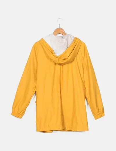 Zara Chaquetón impermeable amarillo