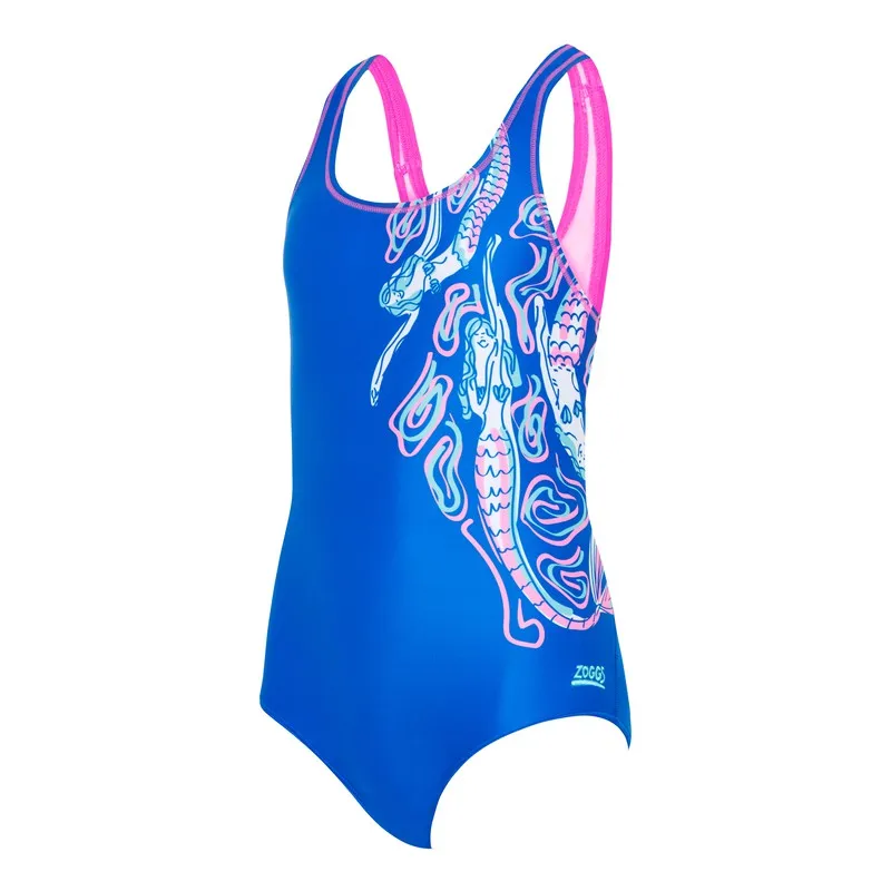 Zoggs Bañador Rowleeback Chicas Junior Mermaid Madness print forro integral